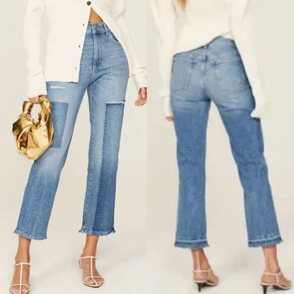 DL1961 Denim - DL1961 Jeans Womens 29 Patti Straight Distressed Medium Wash High Rise Ankle